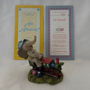 Peanut Pals by Tom Newsom Elephant Sculpture All Aboard 1996 Hamilton Collection